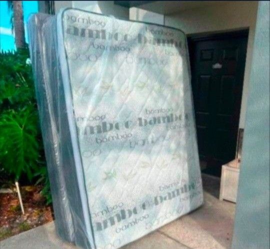 QUEEN MATTRESS BED WITH BOX SPRING Set Orthopedic Mattress 