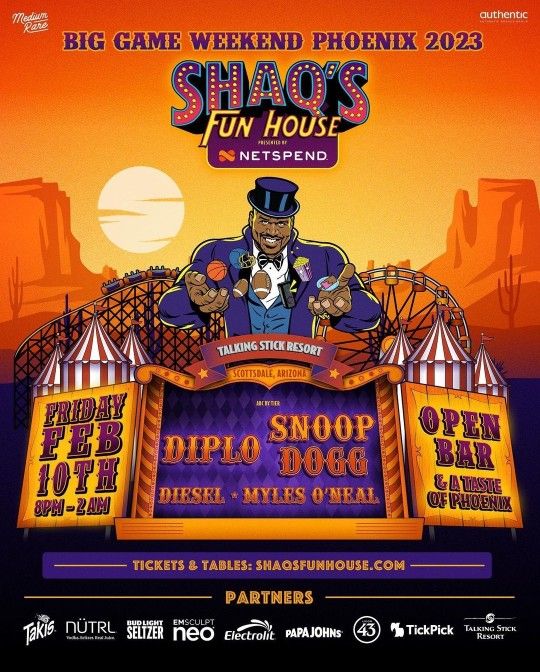 Shaq's Funhouse Tickets Feb 10th 2023