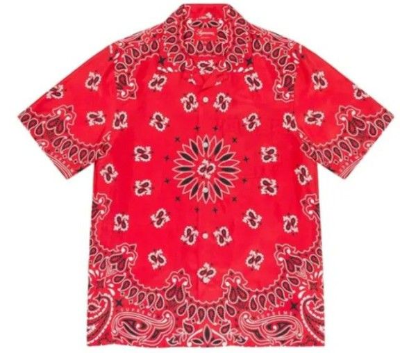 Supreme silk Red Bandana Print