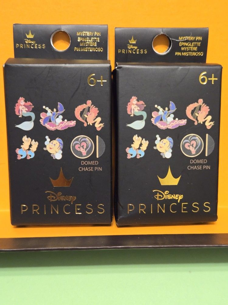 Disney Princess Ariel Harp Fish Enamel Metal Pin Bubbles Blind Box