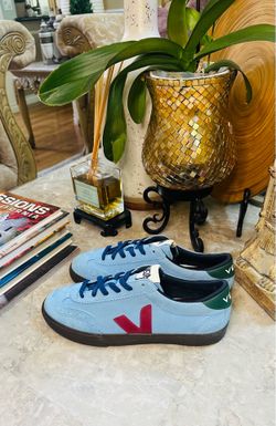 Veja Panenka Suede Urban Lace Up Womens Sneakers In Blue Red Size 8US