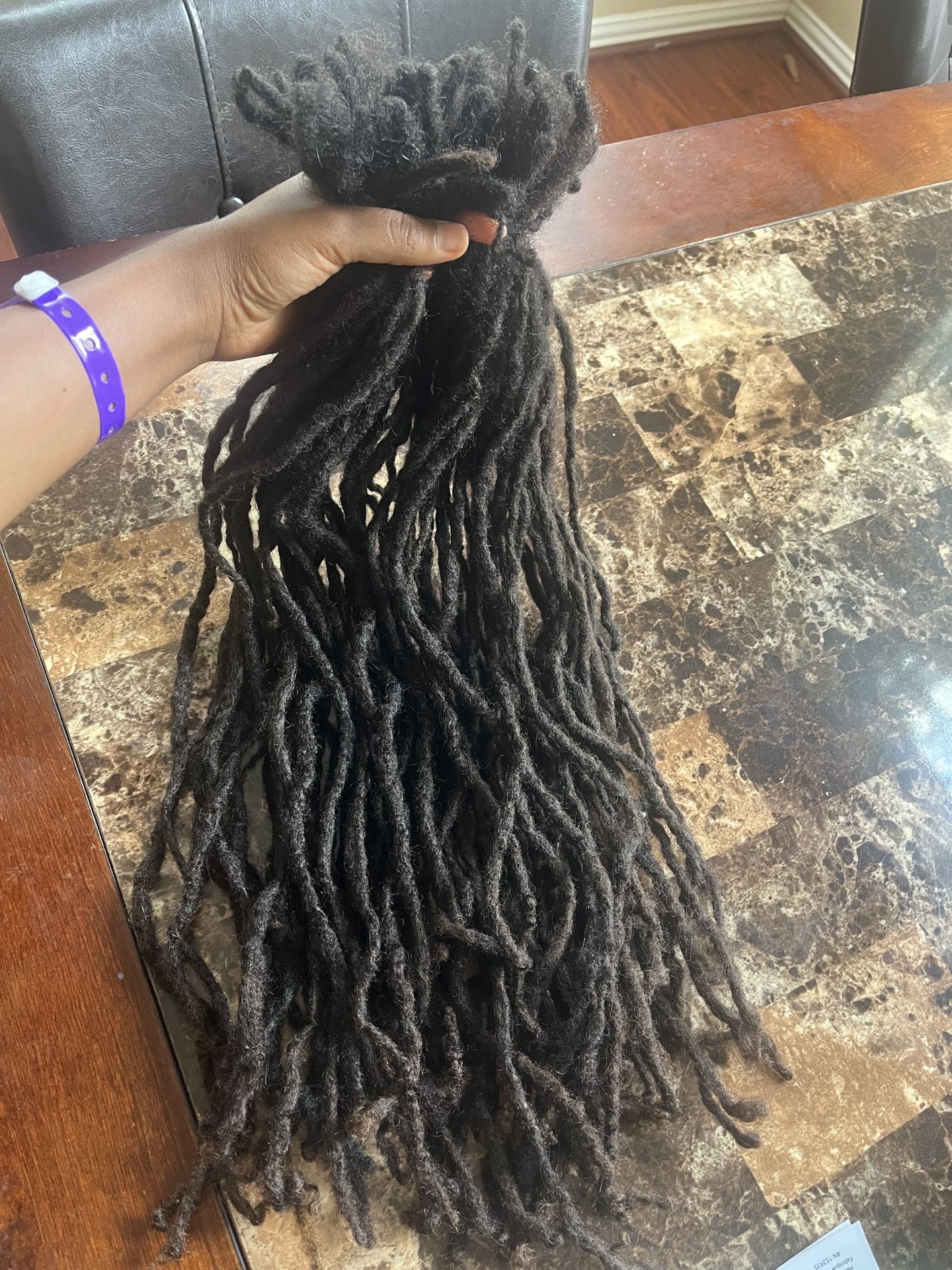 Real Human Dreadlocks – 44 Locs – 25-26 Inches – Natural, Full Set