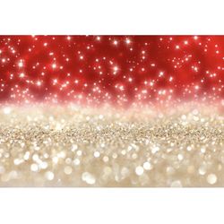 Baocicco 10x8ft Gold Red Glitter Bokeh Photography Backdrop Christmas Shiny Sparkle Background