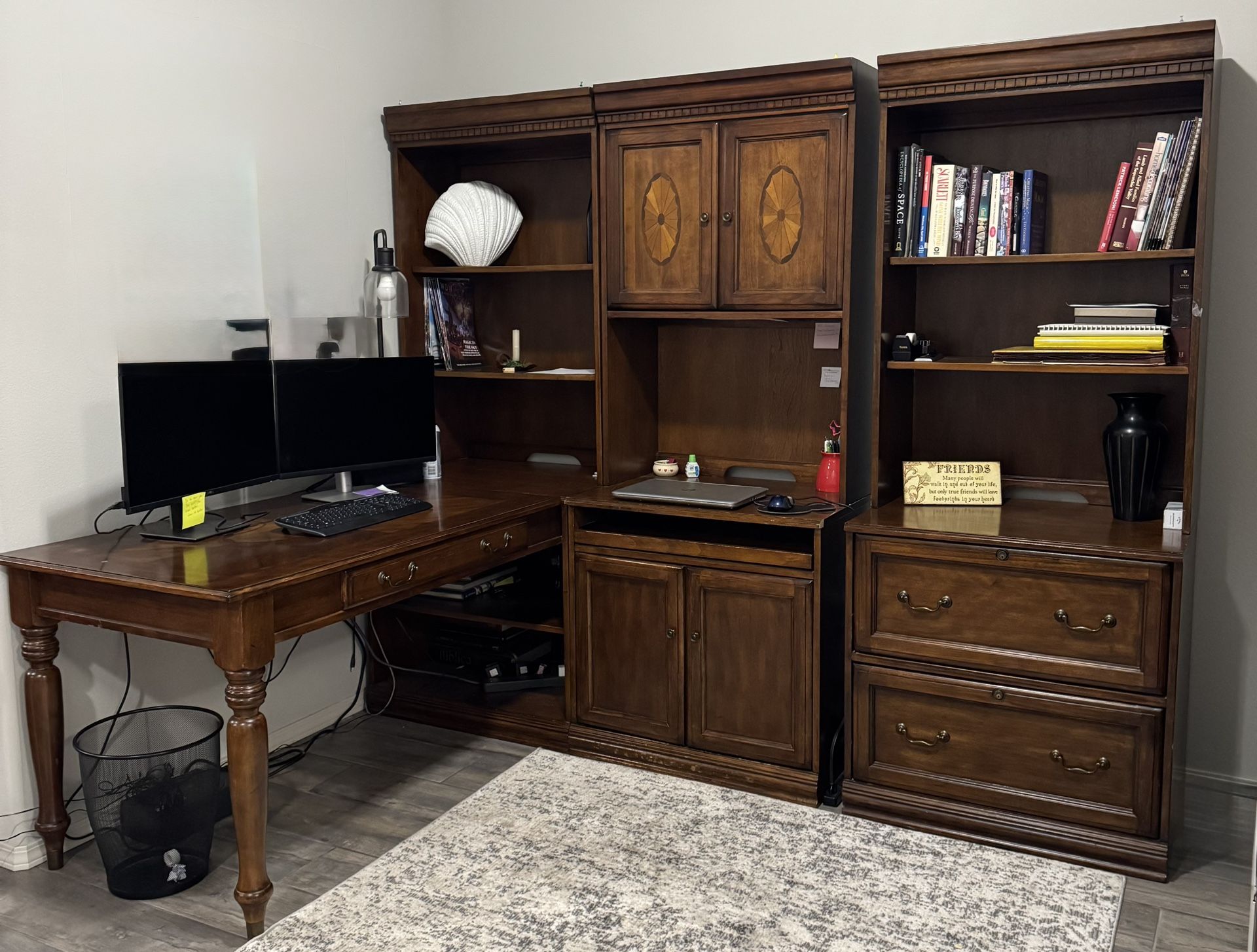 Ashley Executive Desk With Hutch