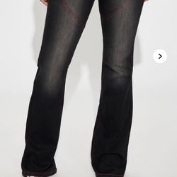 Stretch Moto Bootcut Jeans - Black Wash Fashion Nova