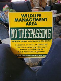Wildlife management area sign as showing the picture