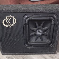 Updated*Kicker 10" Solo Baric Square Car Subwoofer + Vented Sub Box Enclosure