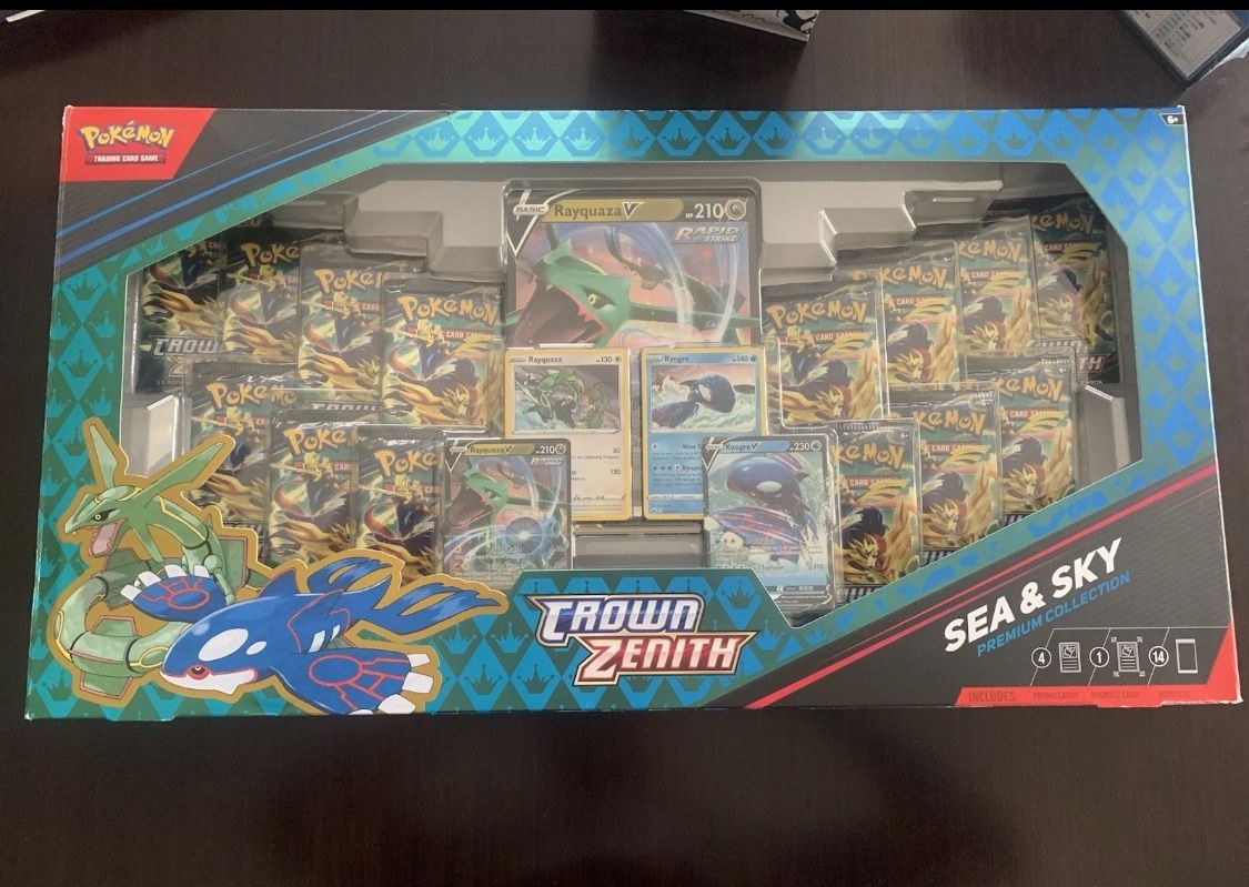 Pokémon Crown Zenith Sea And Sky Premium Collection Box Sealed