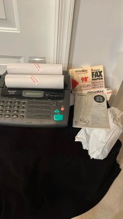 Vintage Sharp, UX106 Fax Machine With Two Rolls Of Paper