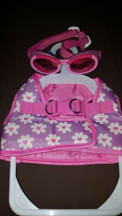 Swimming pet harness & goggles