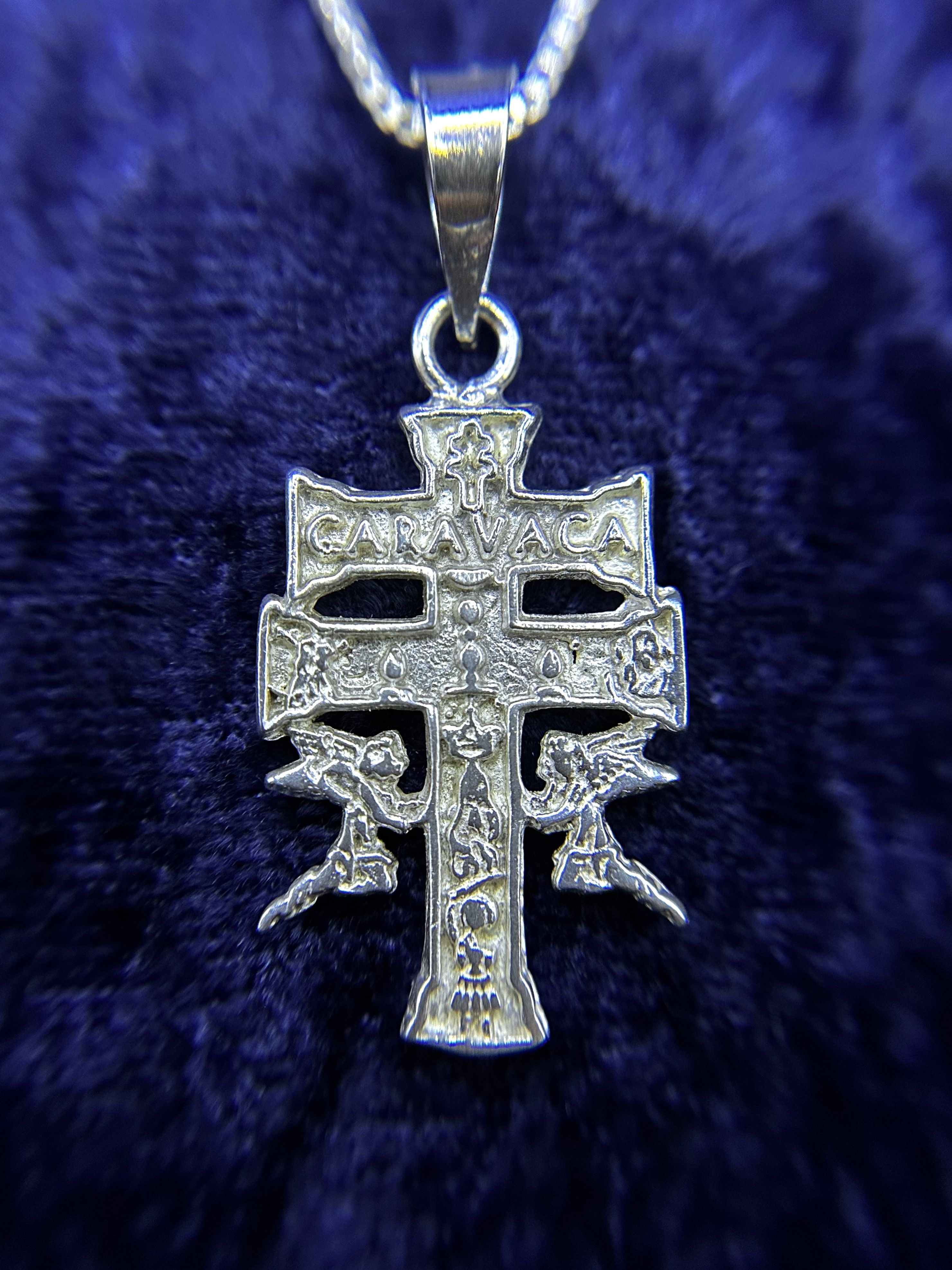 Sterling Silver Caravaca Cross Necklace
