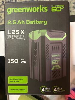 **NEW IN BOX** Greenworks UltraPower 60V 2.5 Ah Battery