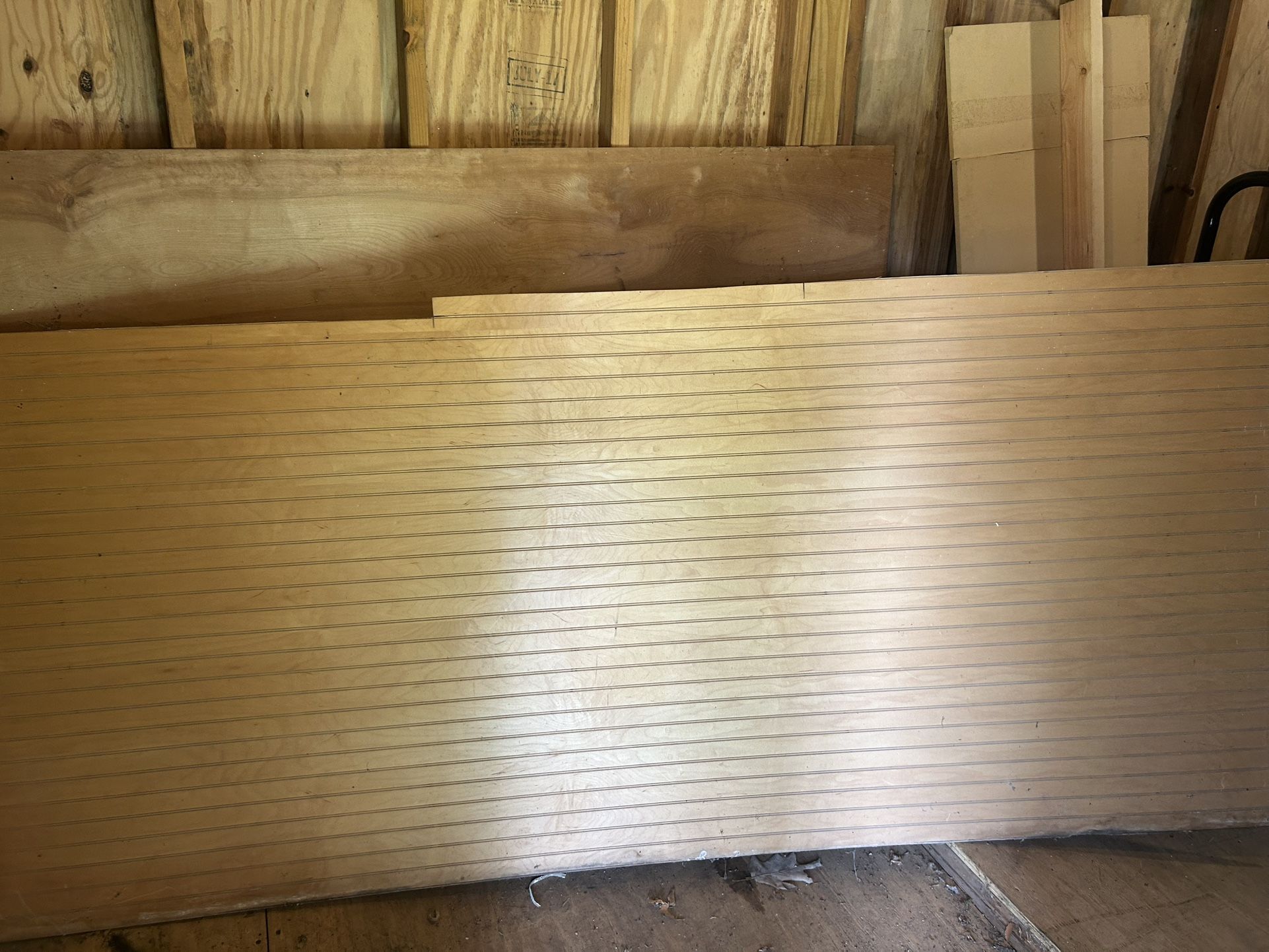 Light Maple/birch Beadboard Paneling  Clear Finish 