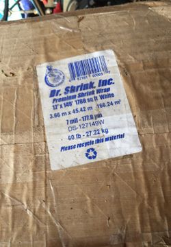 Boat shrink wrap $100