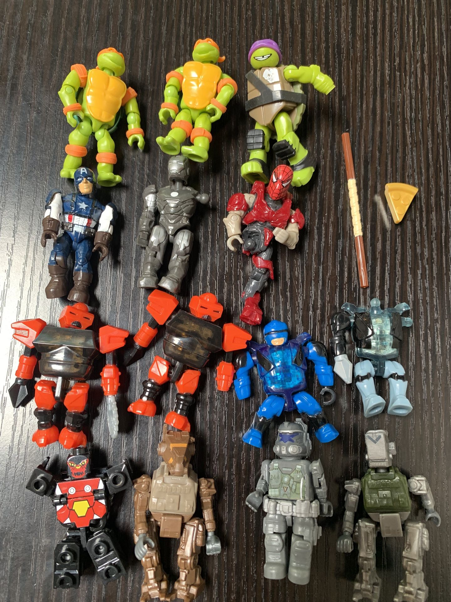 Mega Bloks, Marvel, TMNT, Spider-Man, knex titanfall, Minifigures lot of toys rare