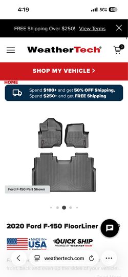2020 F150 Weathertech floor mats