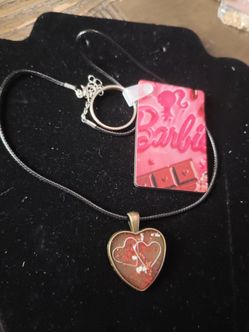 Heart necklaces with key chain