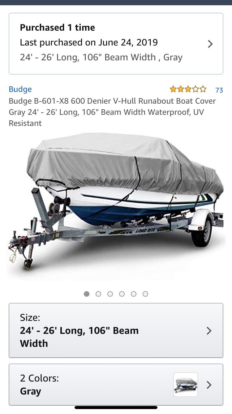 Brand new up to 26ft boat cover never opened still in box