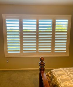 Interior Real Wood Shutters- For Windows, Sliding Doors, French Doors, Closets, & more! Persianas de Madera. P#: (951) 573-2560