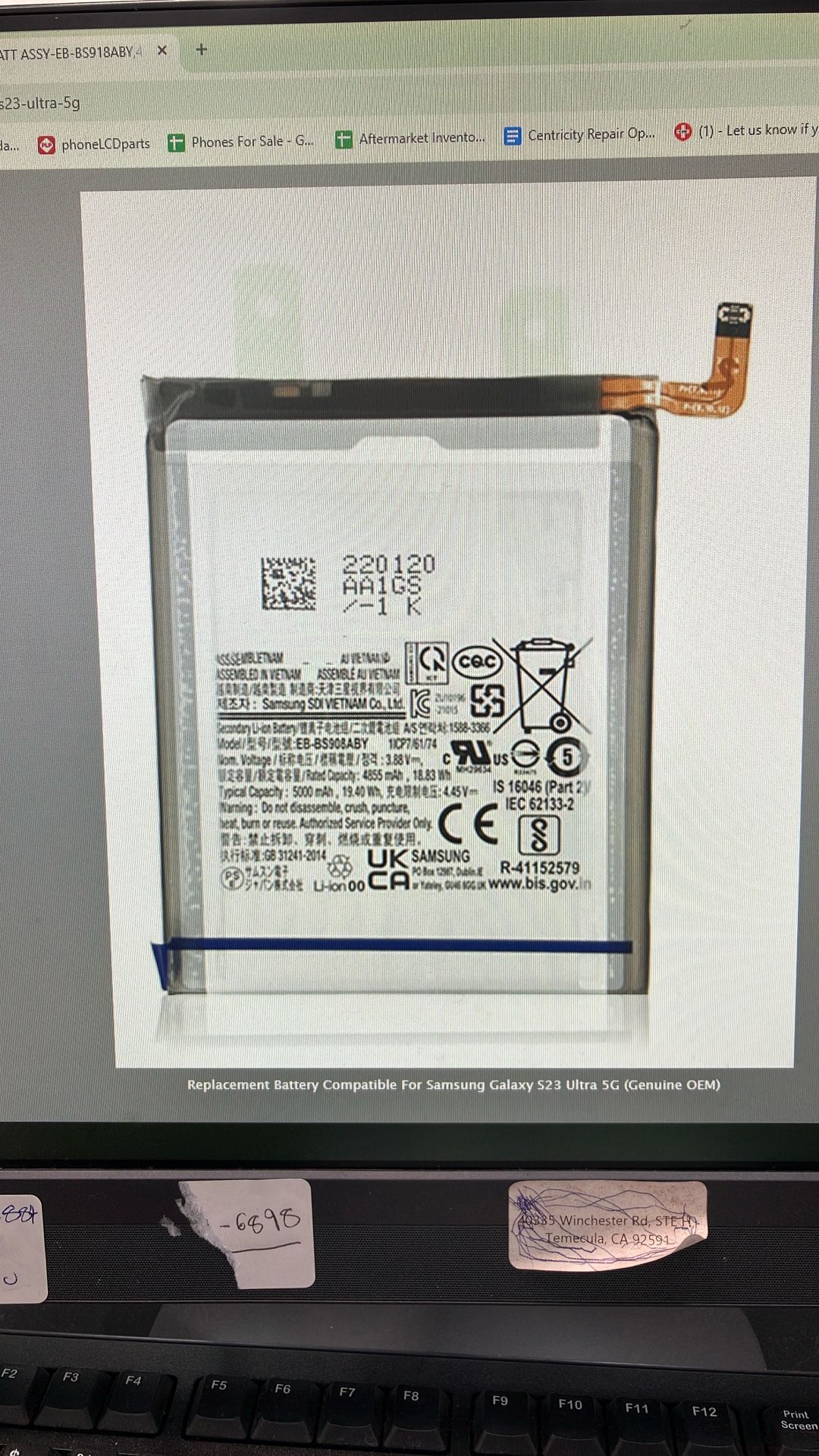Samsung S23 Ultra Battery
