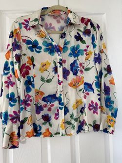 Philosophy Floral Button Up Blouse Size XS