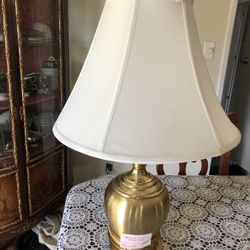 Vintage Golden Table Lamp Great Working Condition