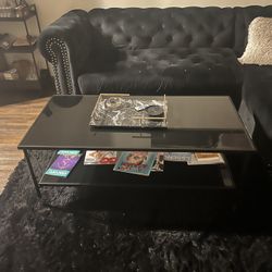 Black Glass Coffee Table 