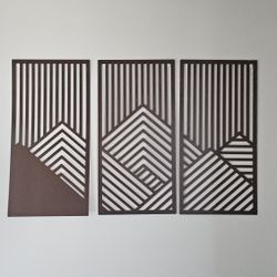 3 Panel Mountain Wall Art