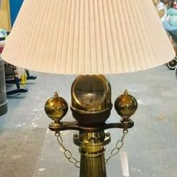 Vintage Brass Nautical Compass Table Lamp