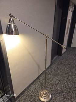 IKEA BAROMETER Floor/Reading Lamp in a silver-colored finish