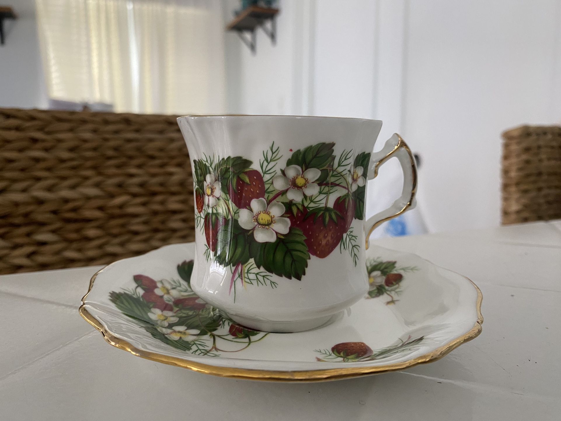 Hammersley Fine Bone China Tea Cup Strawberry