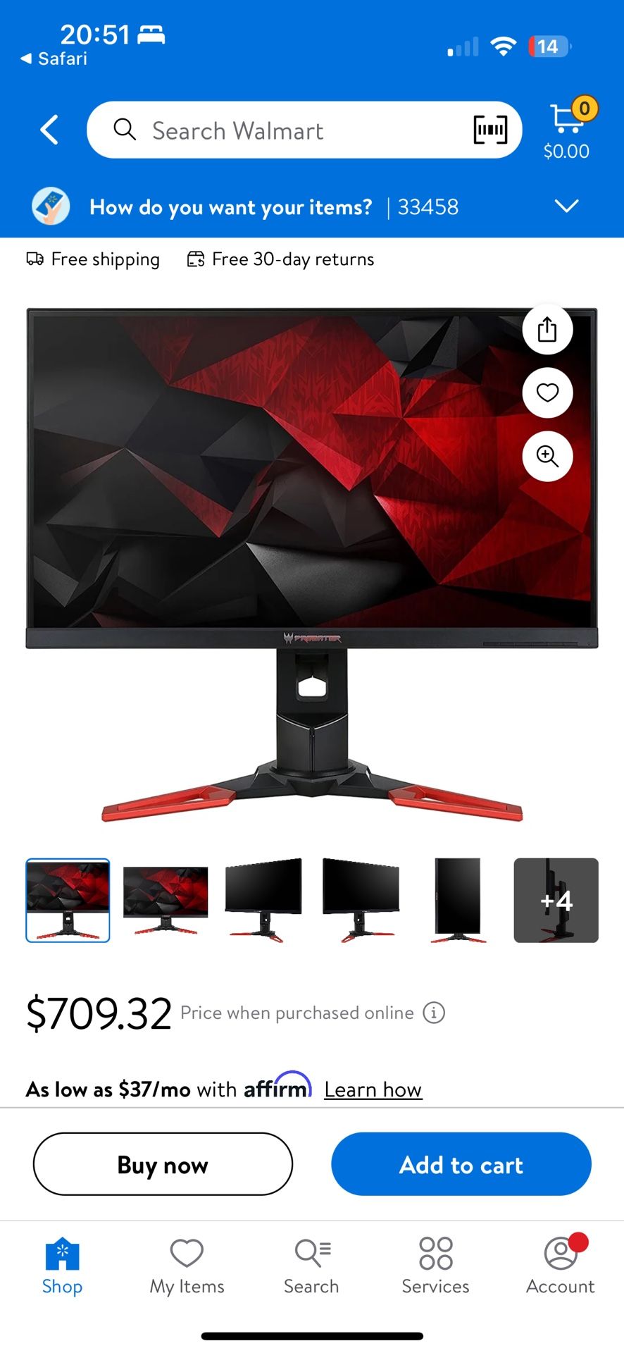 Acer Predator XB Gaming Monitors 27in