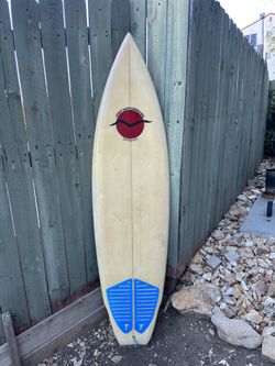 Vintage 80s Midget Smith Channel Bottom Thruster Surfboard