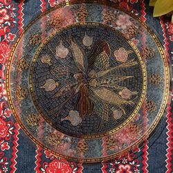 Vintage Plate With Engraved Vegetables 