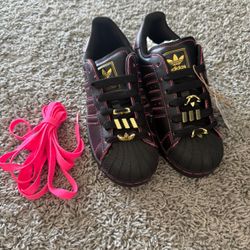 Adidas Superstar Sneakers Black Pink Gold