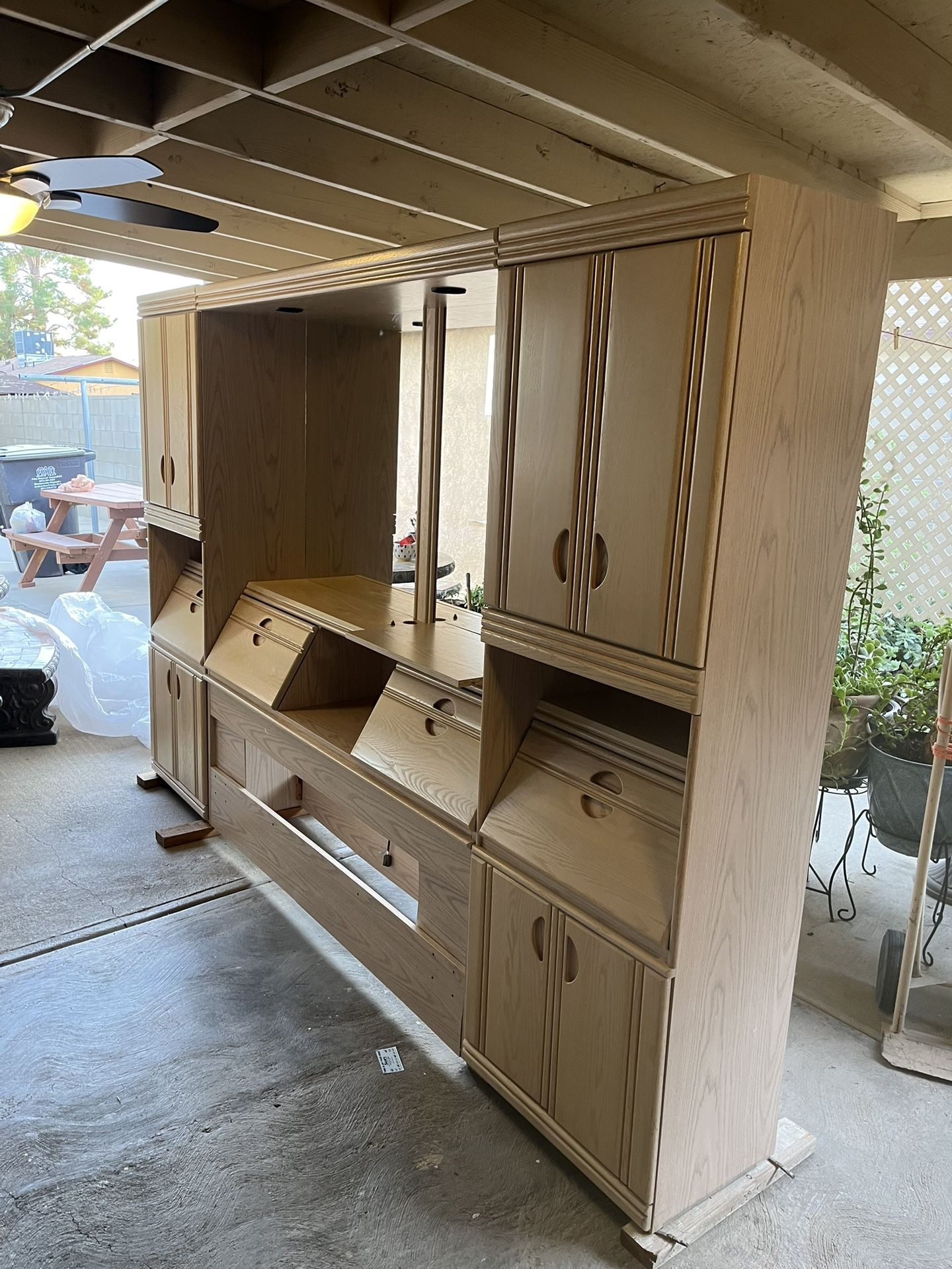 Queen Headboard & dresser With Mirror