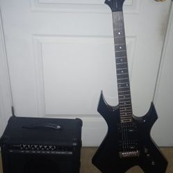 B.C. Rich Warlock ( Kerry King ) Slayer Style 2005 & Crate Amp  GX15R