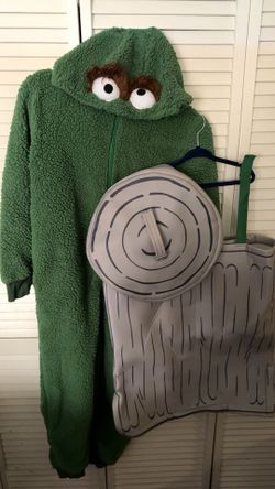 Oscar The Grouch Costume Kid Size Large