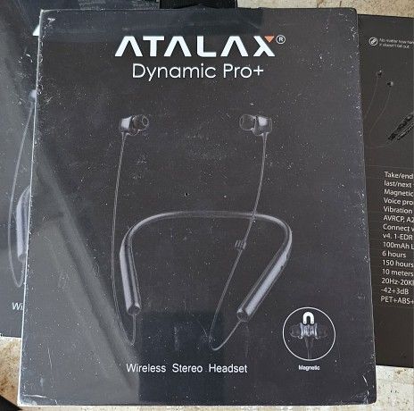 Atalax Dynamic Pro+ Wireless Bluetooth Stereo Neck Band Headset