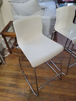 Bar stools: white IKEA Glenn