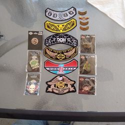 Harley Pins And Patches And Flag