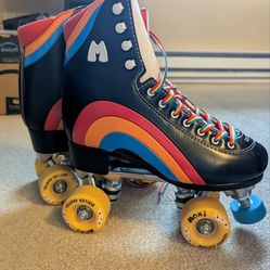LIKE NEW Moxie Rainbow Riders - Black Asphalt - Women's Size 7