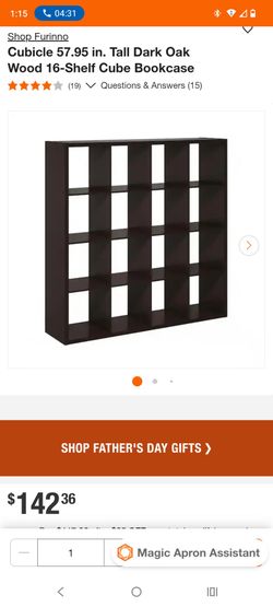 16 shelf cube book case
