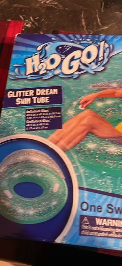 New swim tube glitter and green color