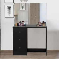Vanity Desk Black New