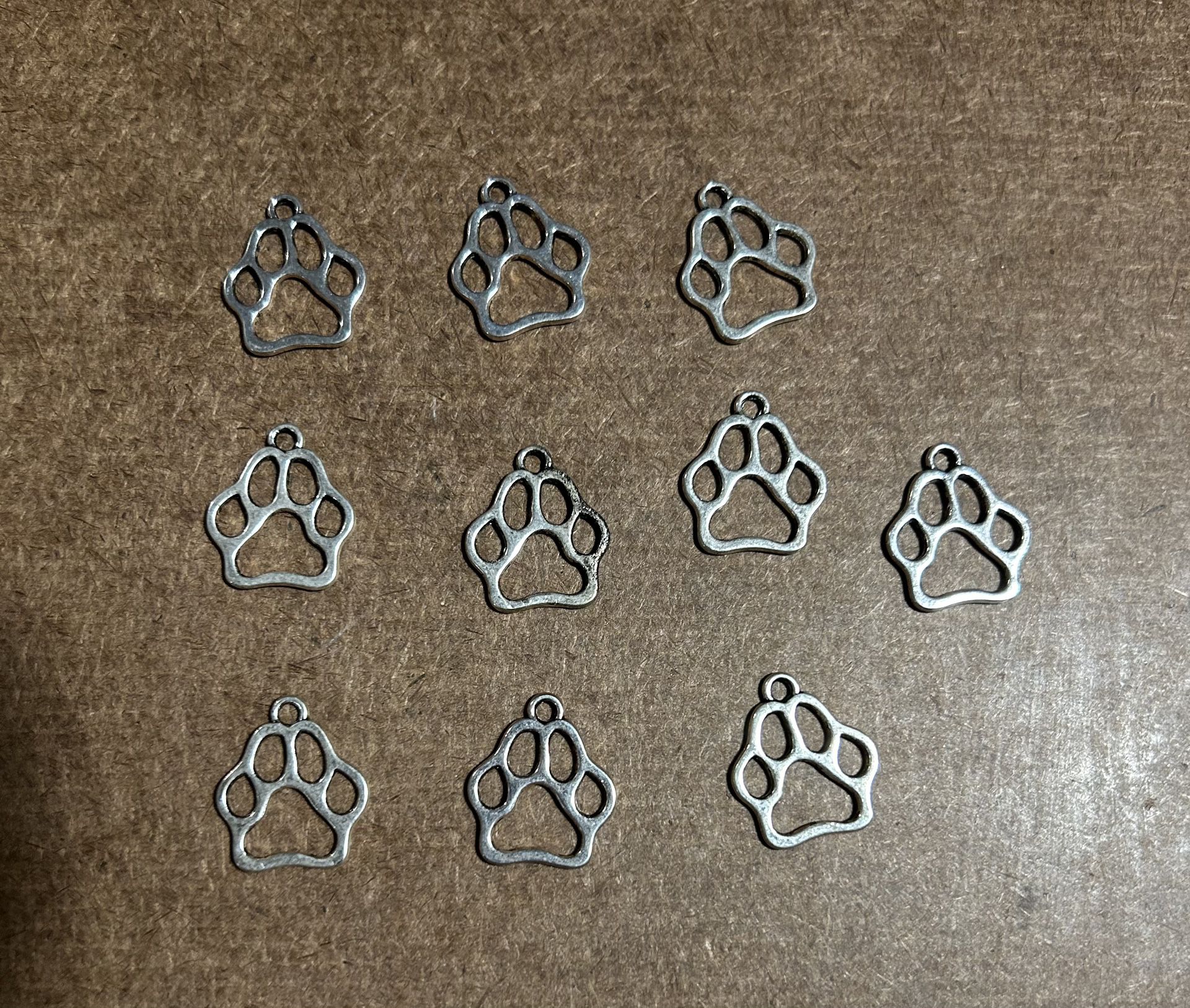 Dog Paw Charms Used For Making Earring/Necklace/Bracelet 