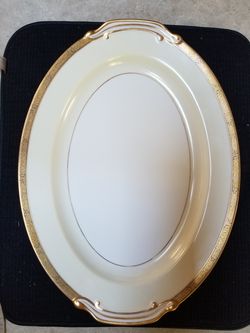 Vintage Noritake Goldkin platter and gravy boat