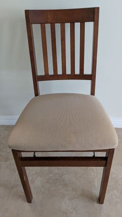 Stakmore Wood Upholstered Folding Chair