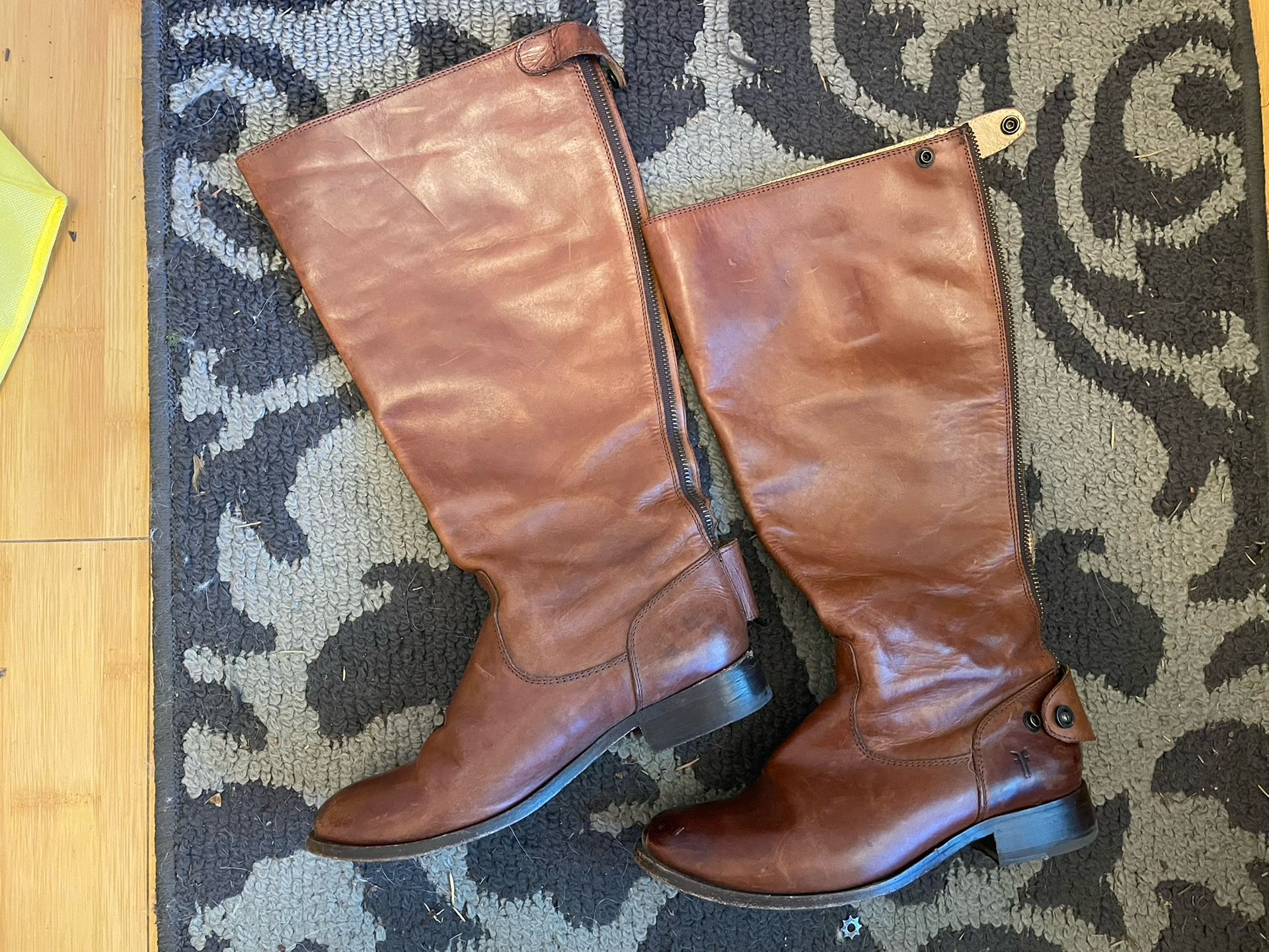 Frye Size 6 Extended Calf Leather Riding Boots