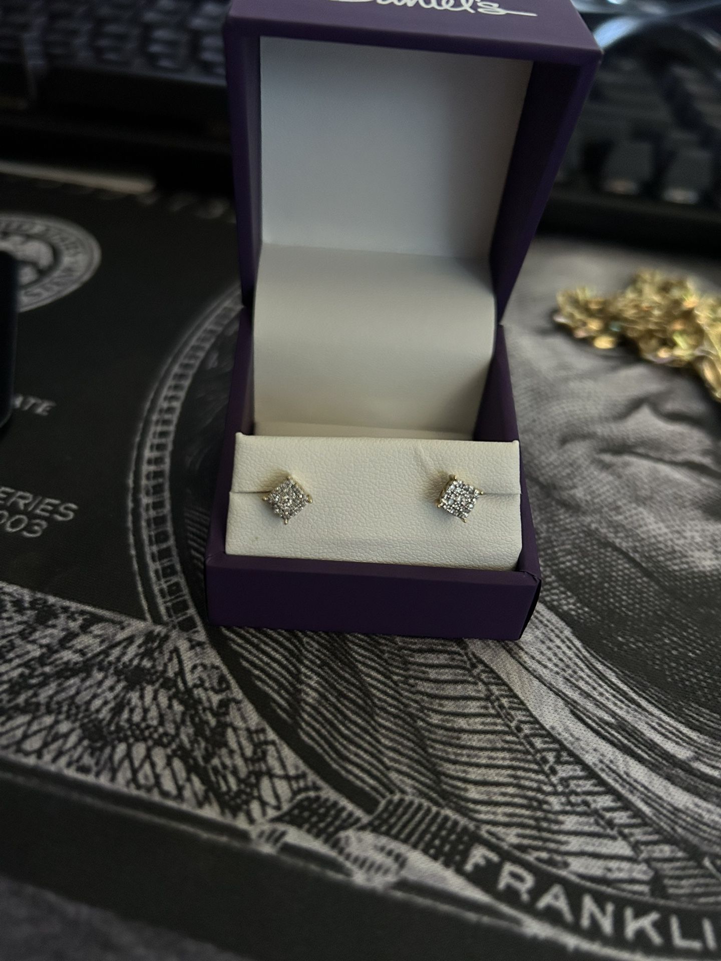 Square Diamond Earrings